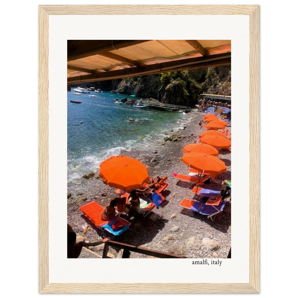 Italian Beach Club Framed Print