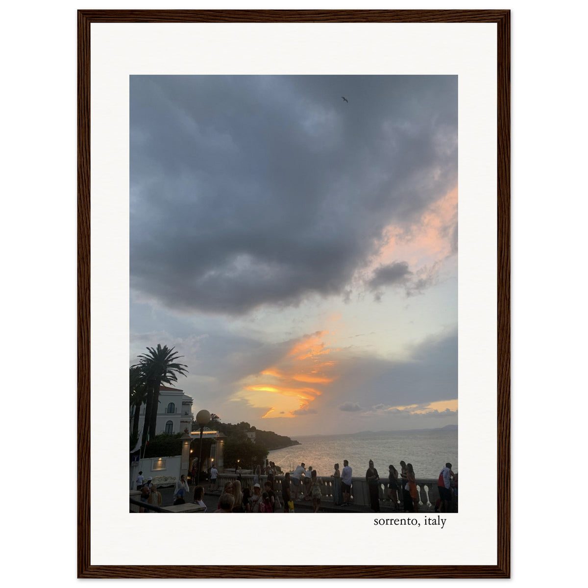 Sunset in Sorrento, Italy Framed Print