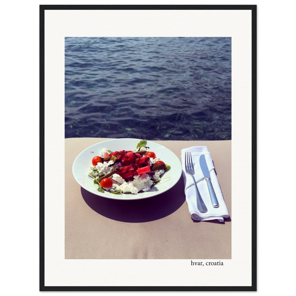 Salad on the Adriatic Framed Print