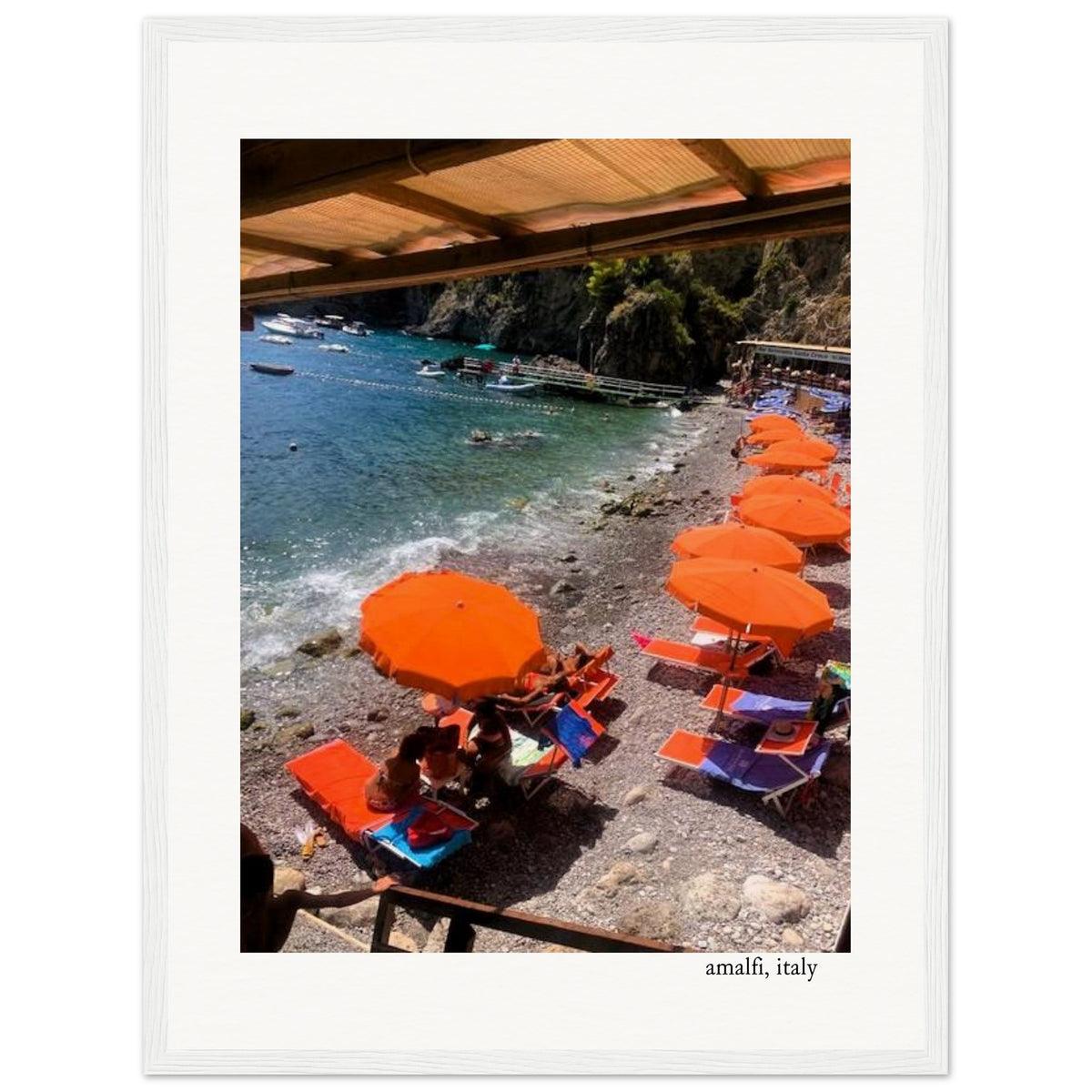 Italian Beach Club Framed Print