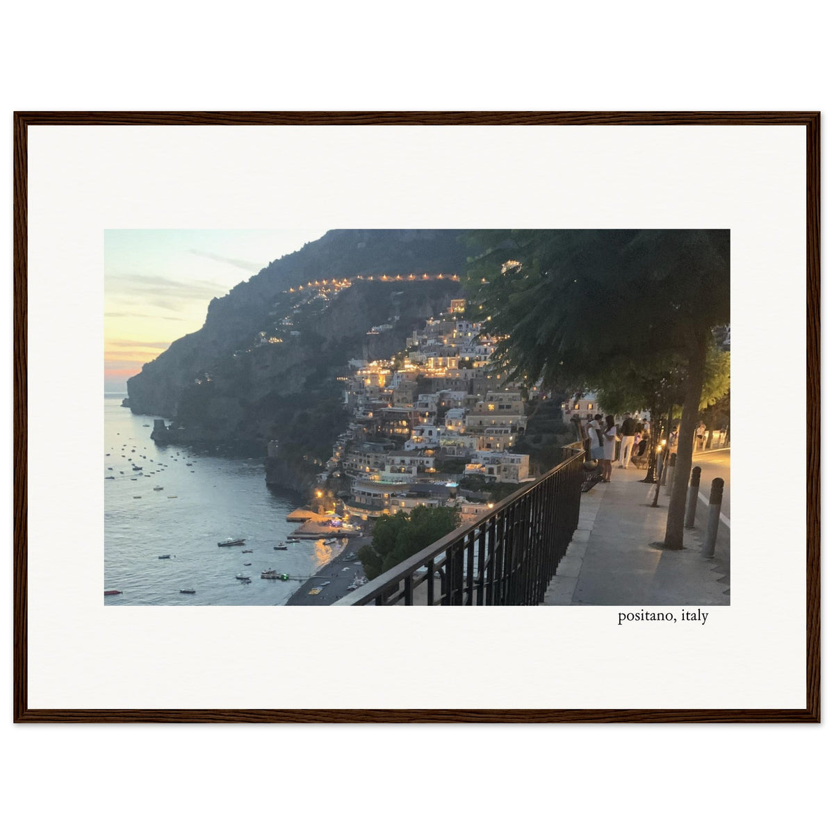 Positano with a Glow Framed Print