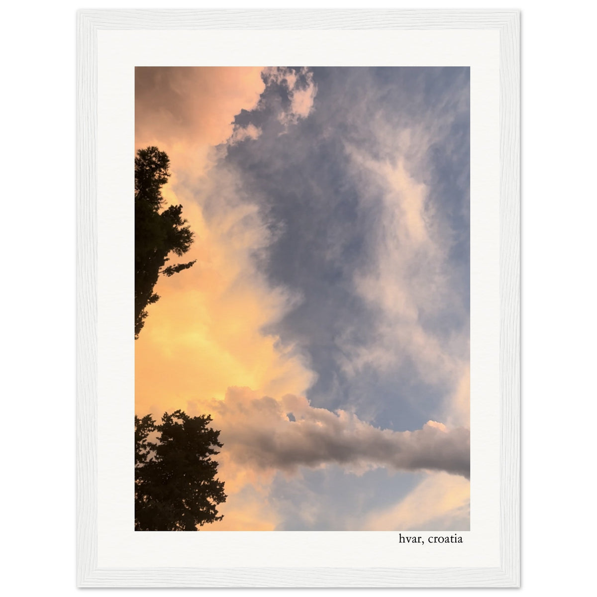 Sky in Croatia Framed Print