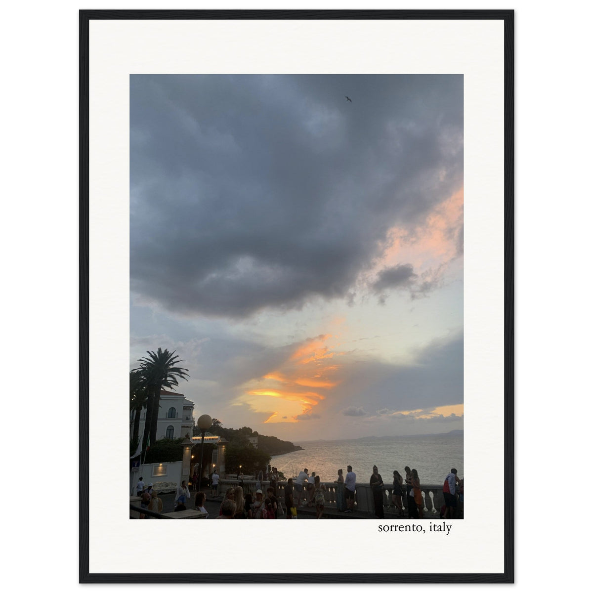 Sunset in Sorrento, Italy Framed Print