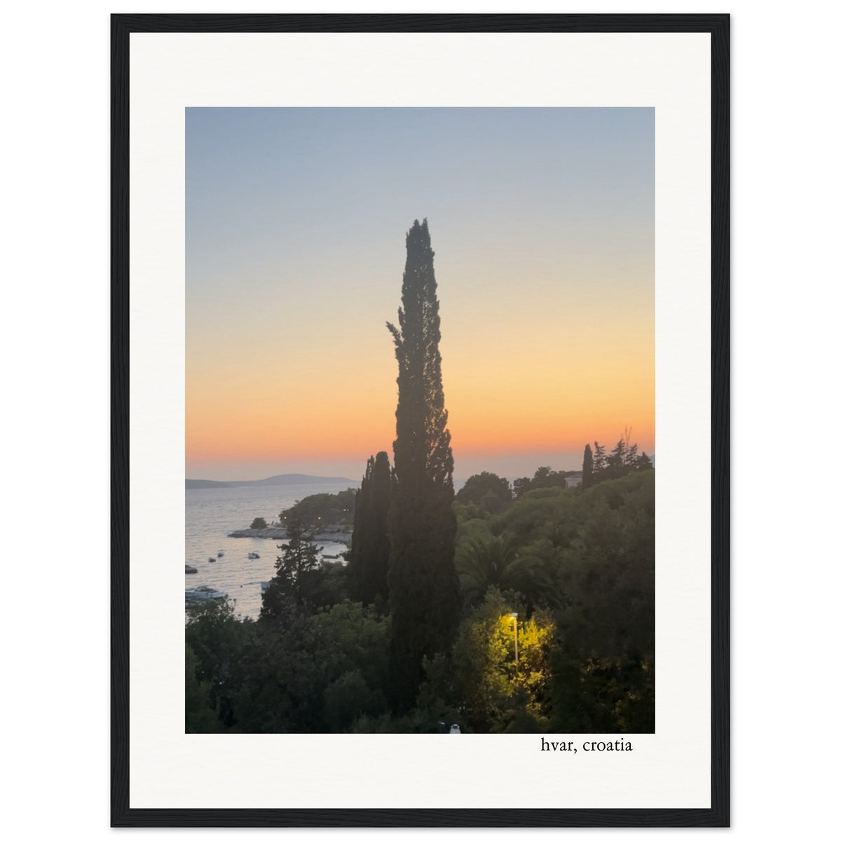 Sunset on the Adriatic Framed Print