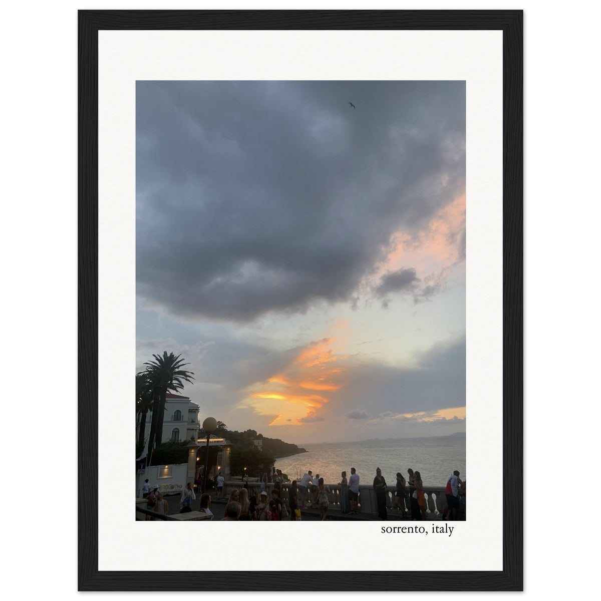 Sunset in Sorrento, Italy Framed Print