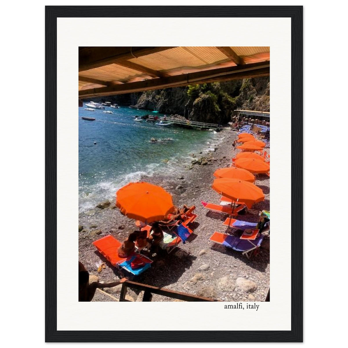 Italian Beach Club Framed Print