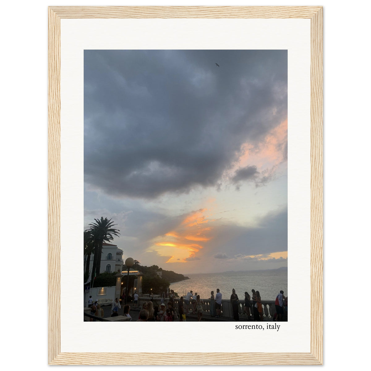 Sunset in Sorrento, Italy Framed Print