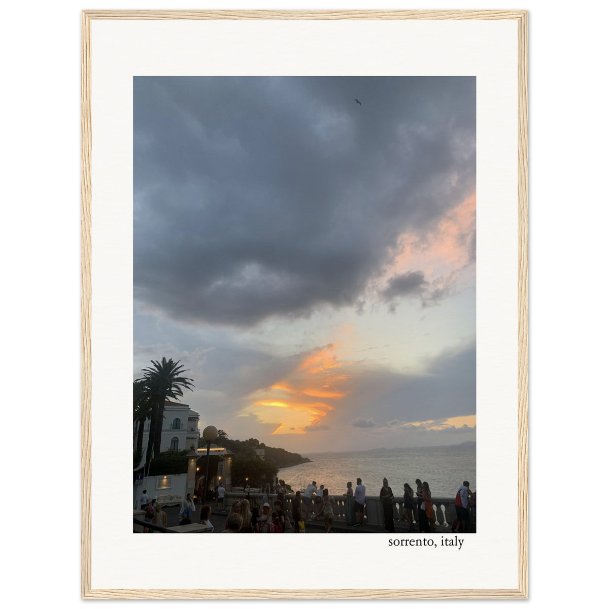 Sunset in Sorrento, Italy Framed Print