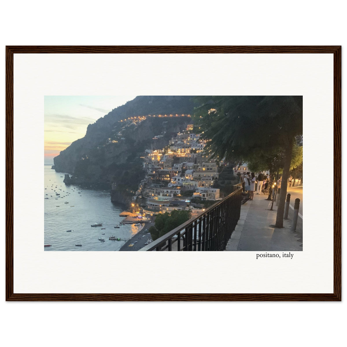 Positano with a Glow Framed Print