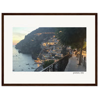 Positano with a Glow Framed Print