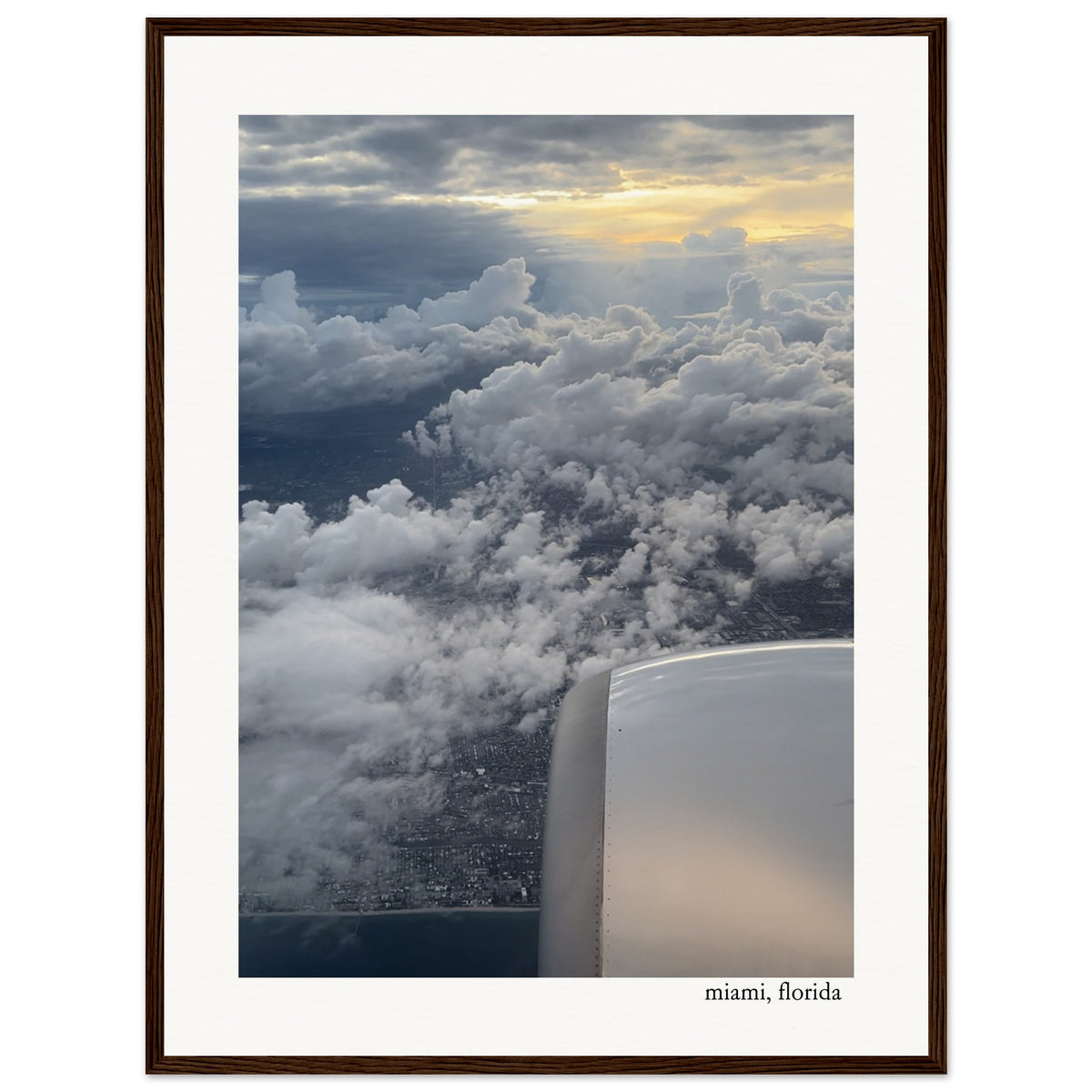 Miami From the Sky Framed Print