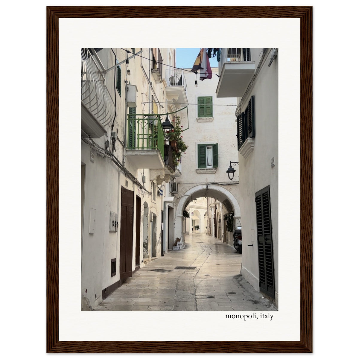 Walk in Monopoli Framed Print