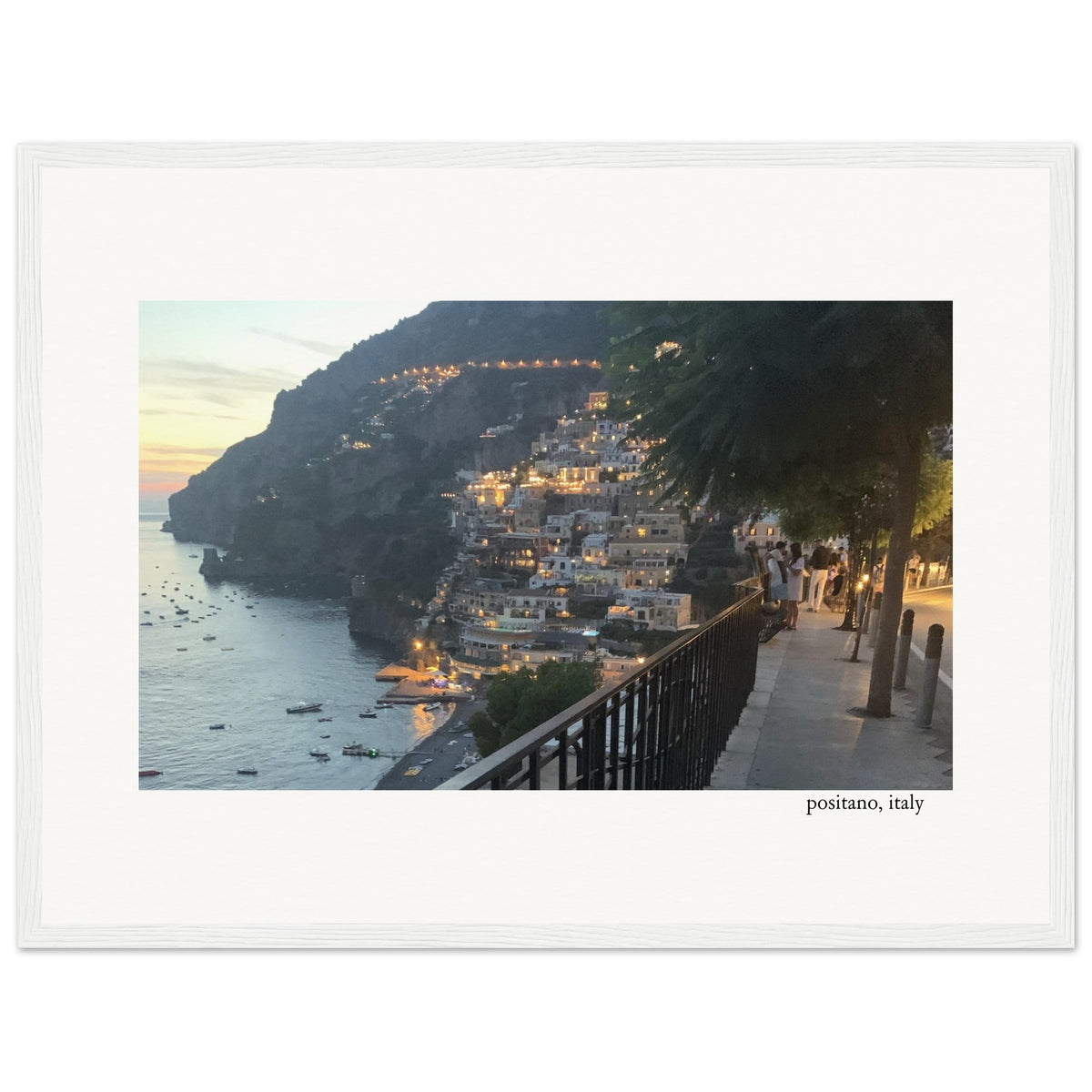 Positano with a Glow Framed Print