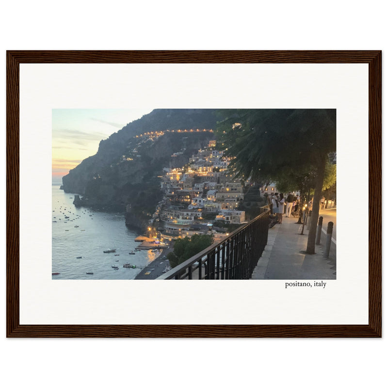 Positano with a Glow Framed Print