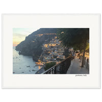 Positano with a Glow Framed Print