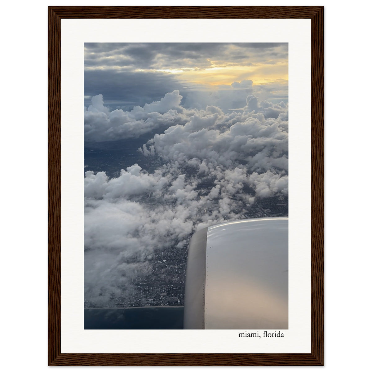 Miami From the Sky Framed Print