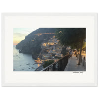 Positano with a Glow Framed Print