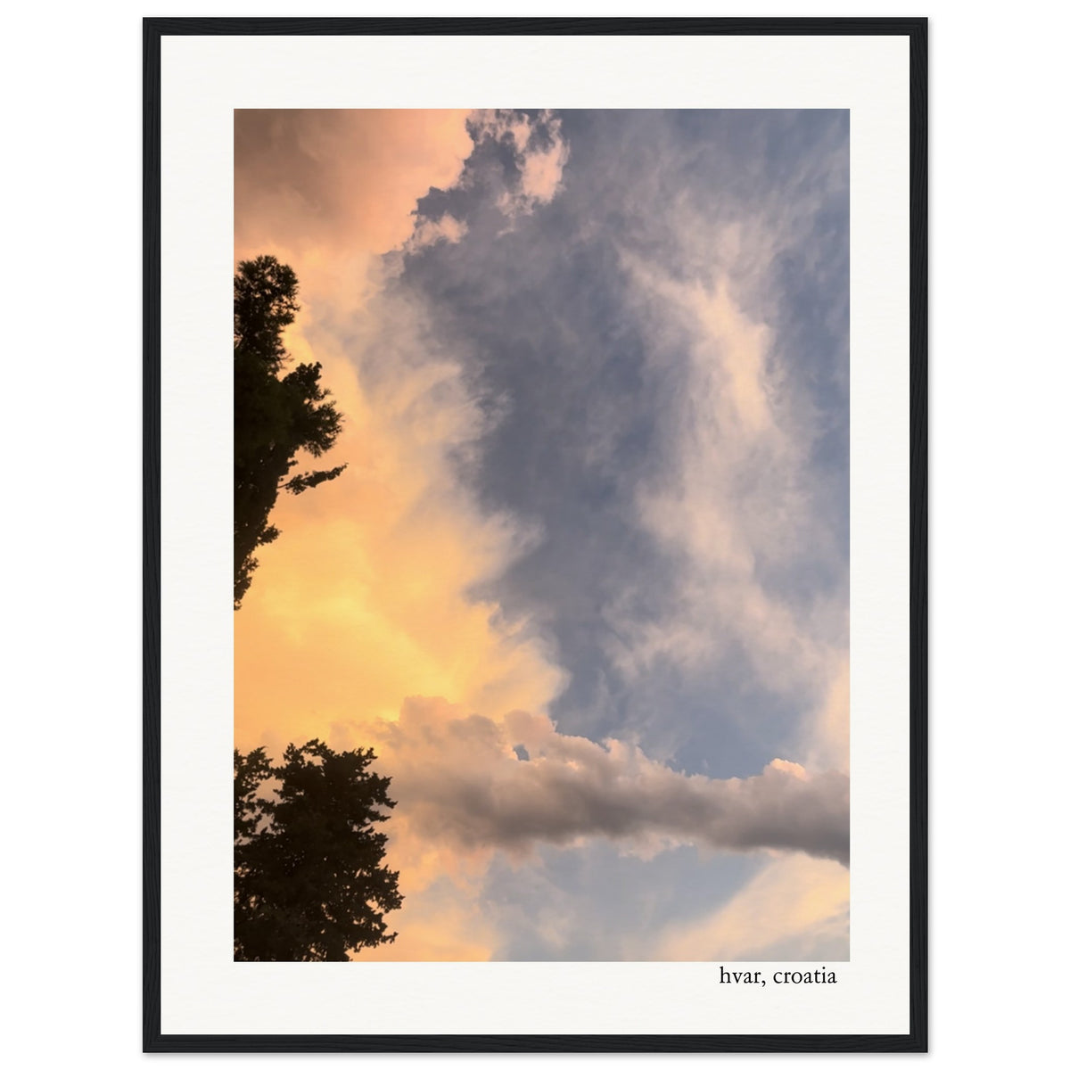 Sky in Croatia Framed Print