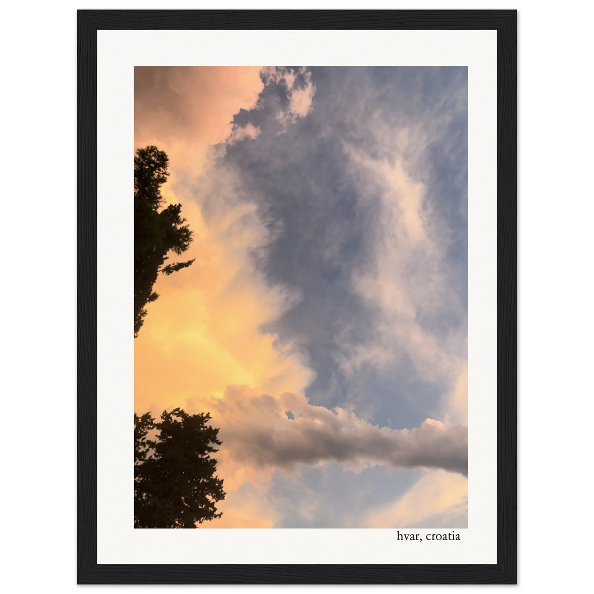 Sky in Croatia Framed Print