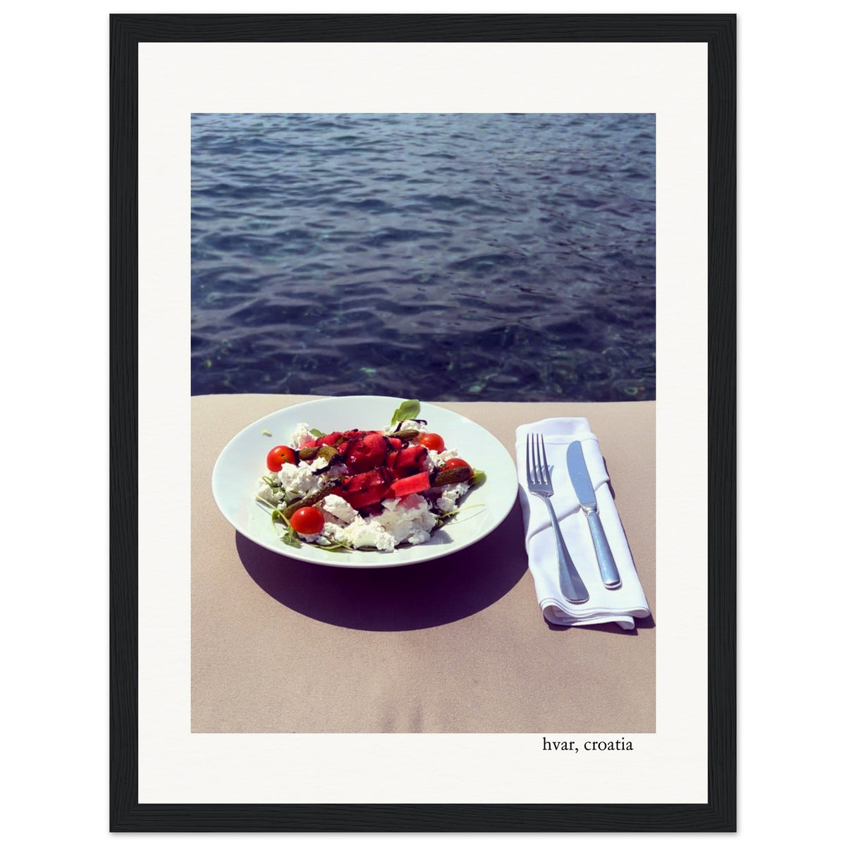 Salad on the Adriatic Framed Print