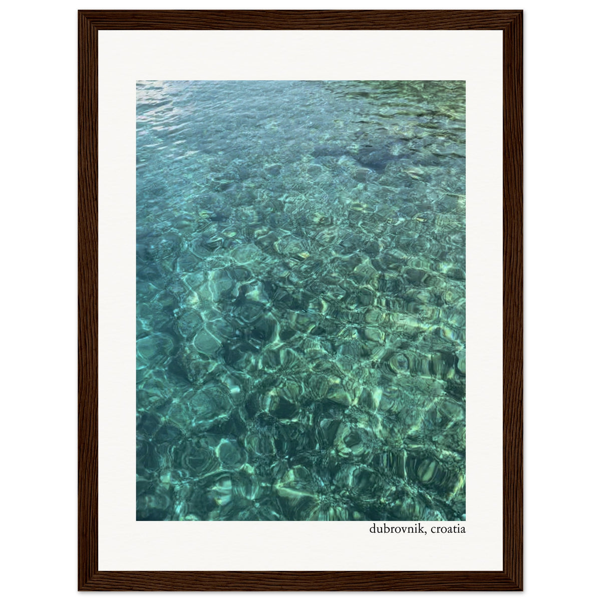 Emerald Water of Croatia Framed Print