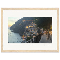 Positano with a Glow Framed Print