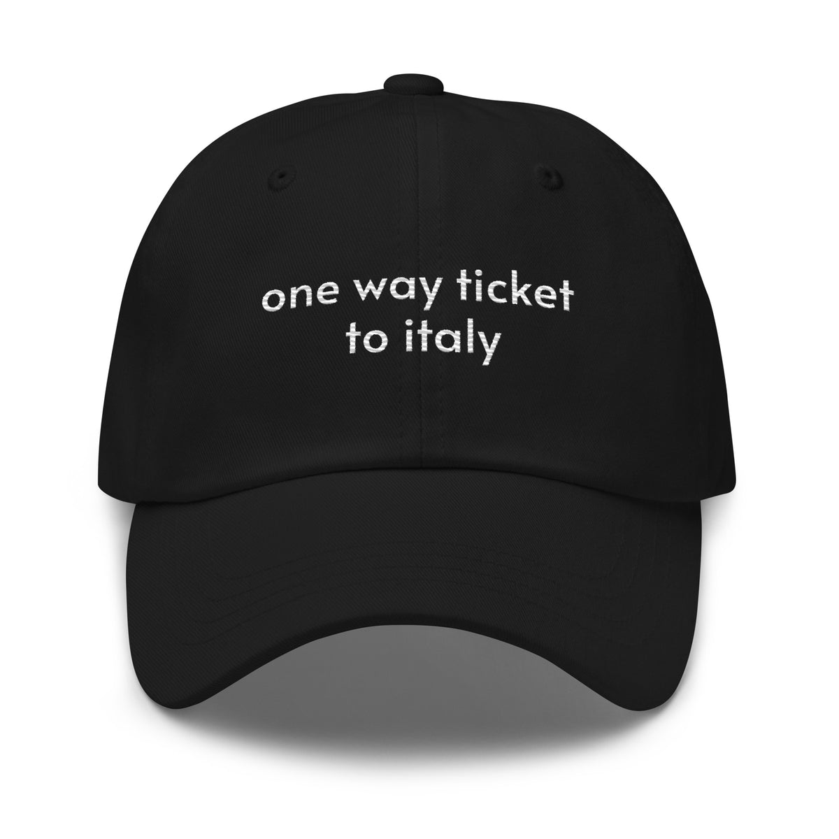 "One Way Ticket to Italy" Hat