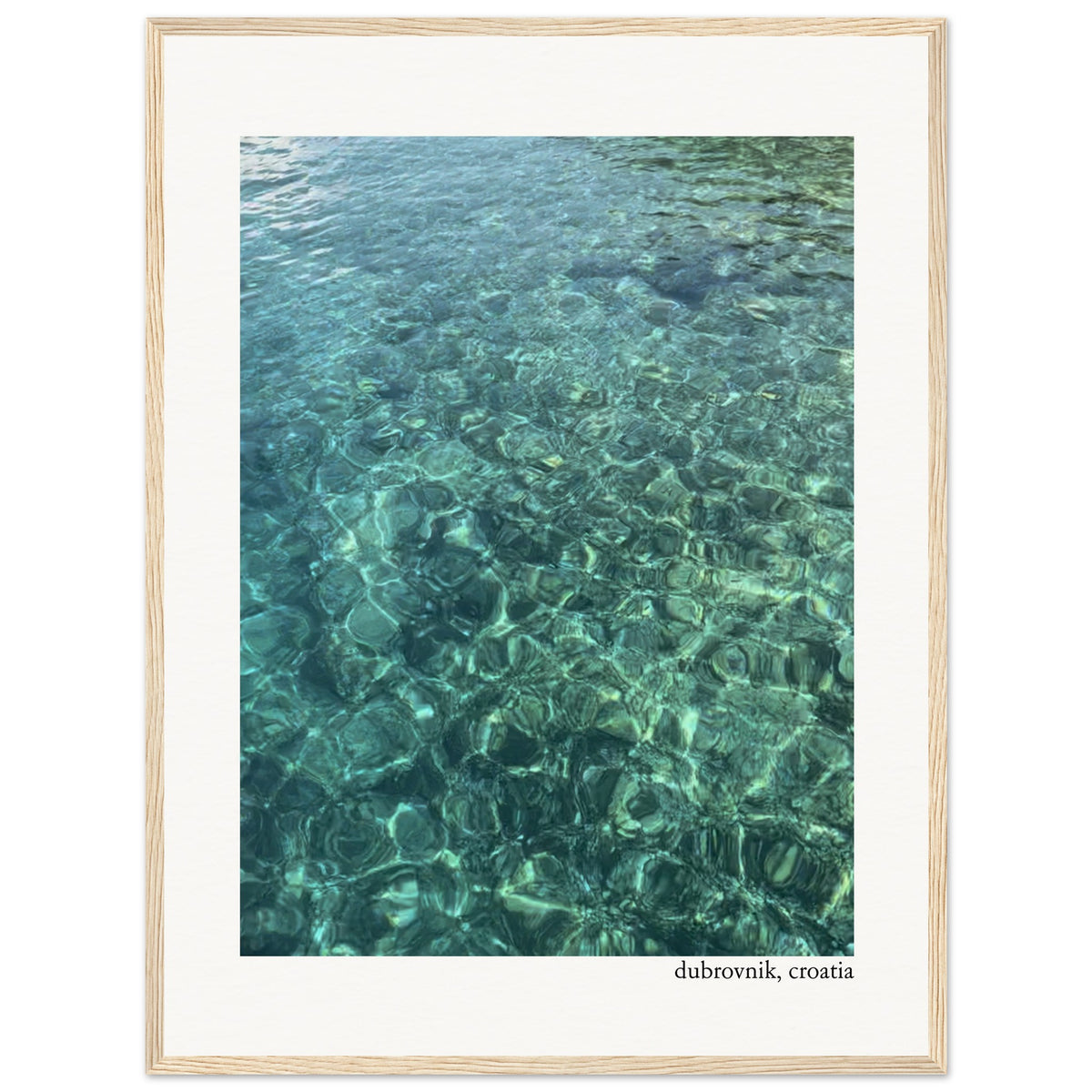 Emerald Water of Croatia Framed Print