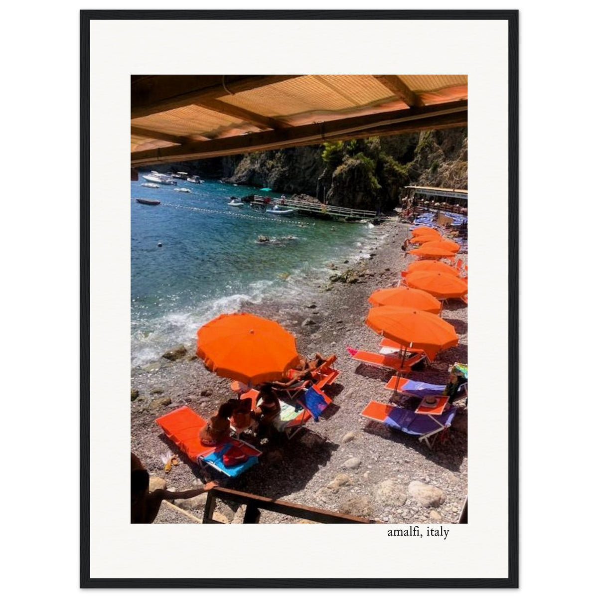 Italian Beach Club Framed Print