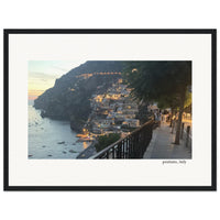 Positano with a Glow Framed Print